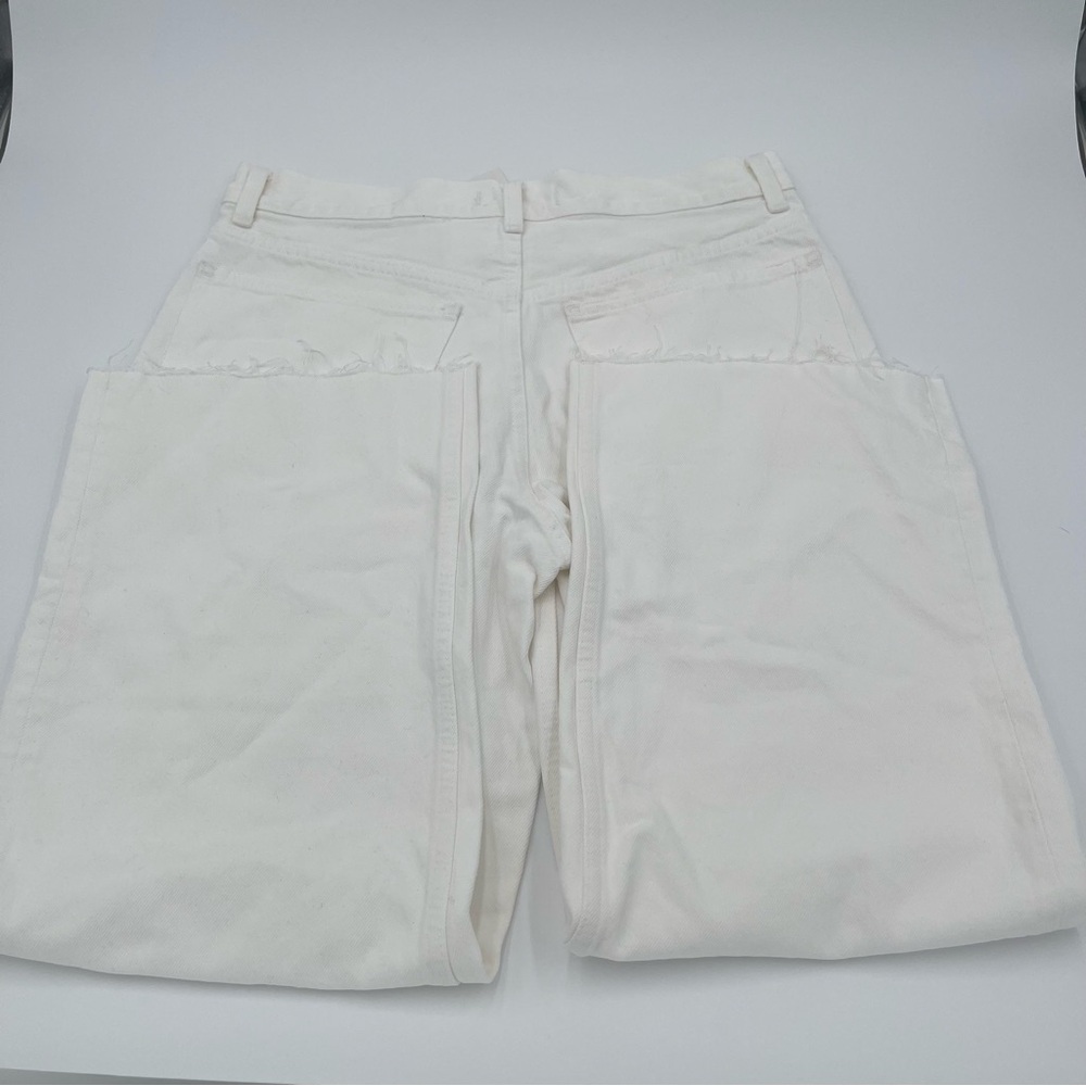 Madewell Ivory Low-Slung Crop Jeans